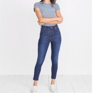 Marine Layer Women's High Skinny Jeans - Dark Blue